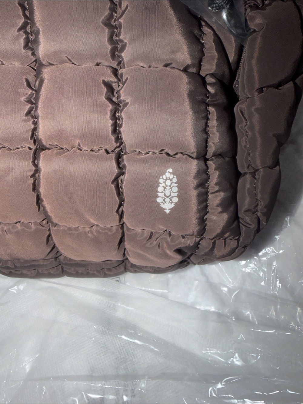 Free People Quilted Crossbody Bag - Dark Brown - Picture 13 of 14